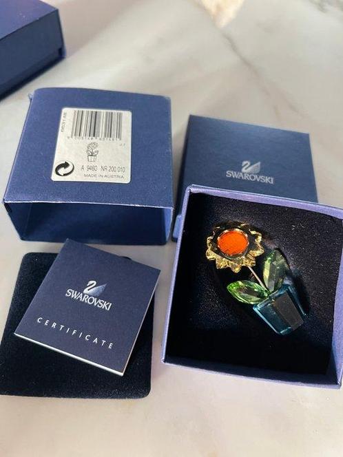 Swarovski - Bloempot (3) - Kristal - Margrieten en, Antiek en Kunst, Curiosa en Brocante
