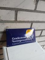 Emaille reclamebord – “Geselecteerd Vermogensadviseur –, Antiek en Kunst
