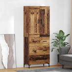 vidaXL Highboard met lade 2 pcs Oud Hout Bewerkt hout, Huis en Inrichting, Verzenden, Nieuw