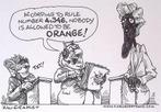 Pentekening Amerika - Oranje Kerry (lijst optie, Tekeningen), Verzenden