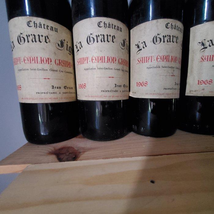 1968 x 4 Chateau la Grave Figeac 1969 Chateau Guillemin la, Verzamelen, Wijnen