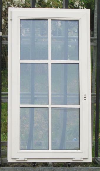 pvc raam , chassis van 80 x 150  creme / kiezelgrijs, Doe-het-zelf en Bouw, Raamkozijnen en Schuifdeuren, Inclusief glas, Nieuw