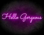 HELLO GORGEOUS neon sign - LED neon reclame bord neon let..., Articles professionnels, Horeca | Autre, Verzenden