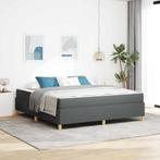 vidaXL Boxspring bed Donkergrijs en Wit en Donkergrijs 180 x, Huis en Inrichting, Slaapkamer | Bedden, Verzenden, Nieuw