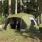 vidaXL Tent 10-persoons waterdicht snelontgrendeling groen, Caravans en Kamperen, Tenten, Verzenden, Nieuw