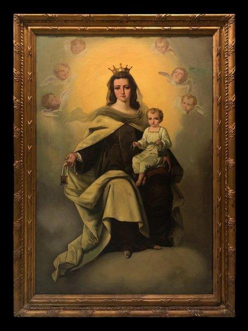 École Espagnole (c. 1830) - Notre-Dame du Carme, Antiek en Kunst, Kunst | Schilderijen | Klassiek