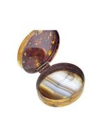 Boîte de tabac à priser - Agate, Plaqué or, Pomponne