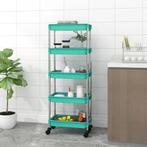 vidaXL Keukentrolley 5-laags 42x29x128 cm ijzer en ABS, Huis en Inrichting, Verzenden, Nieuw