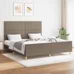 vidaXL Cadre de lit avec tête de lit Taupe 160x200 cm, Maison & Meubles, Chambre à coucher | Lits, Neuf, Verzenden