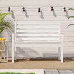 vidaXL Tuinbank 109x48x91,5 cm massief grenenhout wit, Tuin en Terras, Verzenden, Nieuw