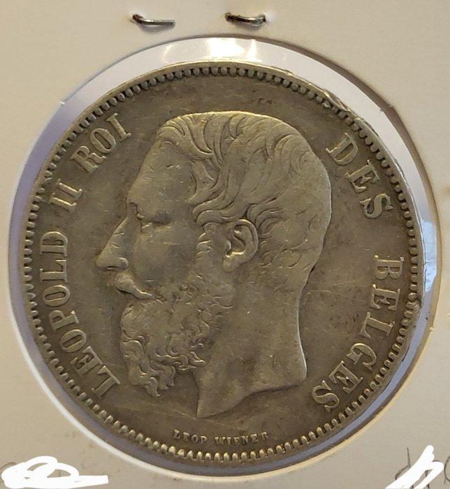 België. Leopold II. 5 Francs 1875 (Zonder minimumprijs), Postzegels en Munten, Munten | Nederland