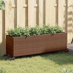 vidaXL Plantenbakken met wielen 2 st 107x32x38 cm poly, Tuin en Terras, Verzenden, Nieuw