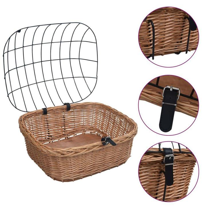 Fietsstuurmand Wilgen 50cm - Retour Deal - 40% Korting!, Fietsen en Brommers, Fietsaccessoires | Fietsmanden, Stuurbevestiging