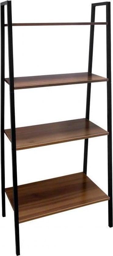 Stijlvolle boekenkast met schuin ontwerp - metaal & MDF -..., Huis en Inrichting, Kasten | Boekenkasten, Nieuw, Ophalen of Verzenden
