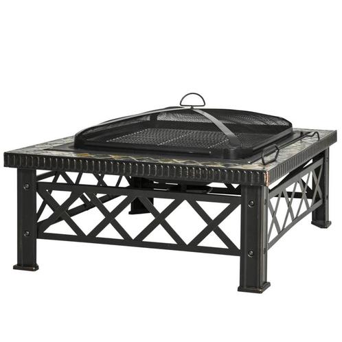 TRUUSK 3-in-1 Vuurplaats met Vonkenvanger - Grillrooster - I, Tuin en Terras, Vuurschalen, Verzenden