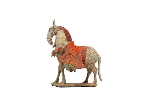 Chinois ancien, empire des Wei Terre cuite Cheval en terre, Verzamelen, Mineralen en Fossielen