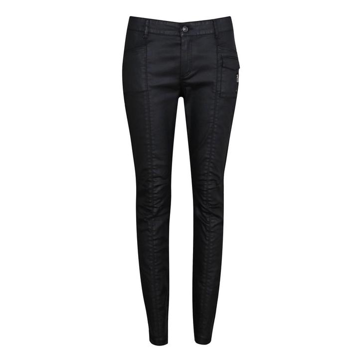MAC • zwarte coated Biker 2.0 jeans • 36, Kleding | Dames, Broeken en Pantalons, Verzenden