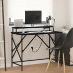 vidaXL Bureau Zwart eiken 100 x 50 x 86.5 cm Bewerkt hout, Huis en Inrichting, Verzenden, Nieuw