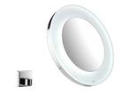Emco  Scheerspiegel Rond 26cm. Met Led Verl.batterij Chroom, Ophalen of Verzenden, Nieuw, Chroom, Bad