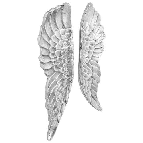 vidaXL Vleugels Zilver 91x31x5 cm Aluminium, Antiek en Kunst, Kunst | Beelden en Houtsnijwerken, Verzenden
