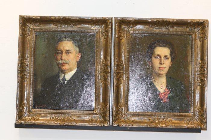 Theodorus Maria van Delft, (1883-1967) - Man en vrouw ,, Antiek en Kunst, Kunst | Schilderijen | Klassiek