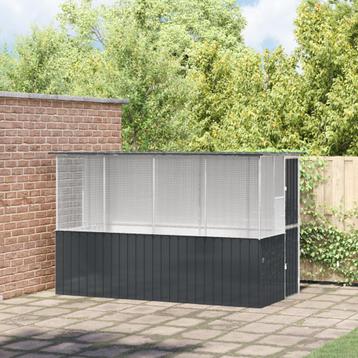 vidaXL Vogelkast Antraciet 215x78x200 cm Gegalvaniseerd beschikbaar voor biedingen