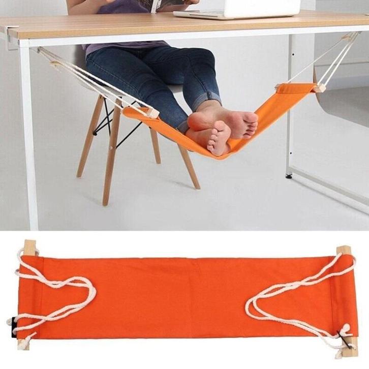 Voeten Hangmat Bureau - Oranje Voetensteun - Voetenhangmat, Verzamelen, Overige Verzamelen, Verzenden