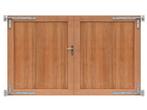 Veiling - Hardhouten dubbele toegangspoort 300x180cm, Nieuw