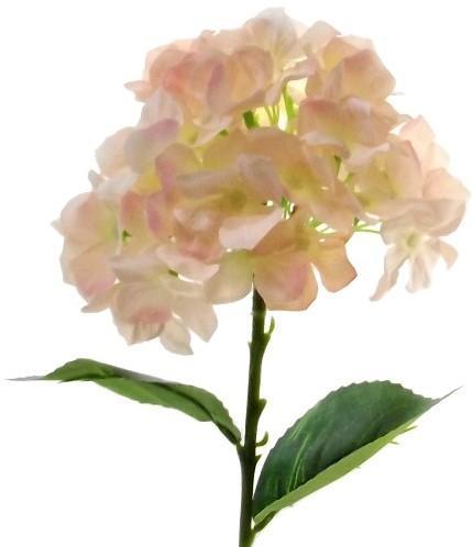 Hortensia Hydrangea Peach Zijdenbloem Single 45 cm, Huis en Inrichting, Woonaccessoires | Kunstplanten en Kunstbloemen, Nieuw