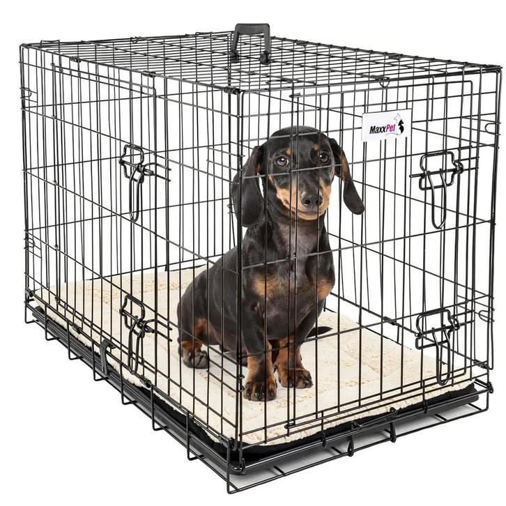 MaxxPet Hondenbench met Plaid - Zwart - Incl. Plaid - 76..., Animaux & Accessoires, Caisses pour chiens, Enlèvement ou Envoi