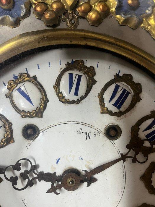 Horloge œil de bœuf - Louis Duez à Mayenne - Bois -, Antiquités & Art, Antiquités | Horloges