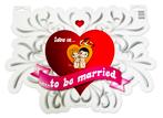 Deurbord Love Is To Be Married 45cm, Verzenden