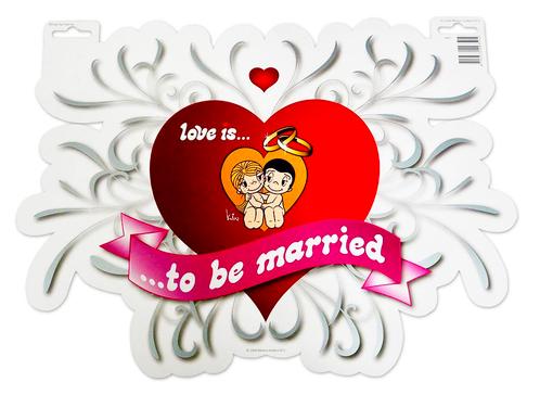 Deurbord Love Is To Be Married 45cm, Hobby & Loisirs créatifs, Articles de fête, Envoi