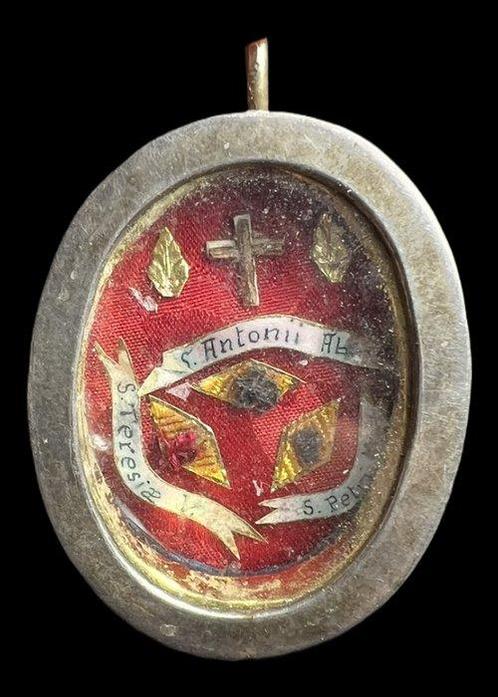 Reliquaire - Argent 900 - 1800-1850 - Santa Croce, Saint, Antiek en Kunst, Kunst | Niet-Westerse kunst