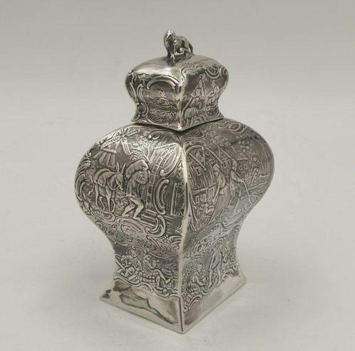 BM company - Unknown - Bocal - Boîte à thé en argent -, Antiek en Kunst, Antiek | Zilver en Goud