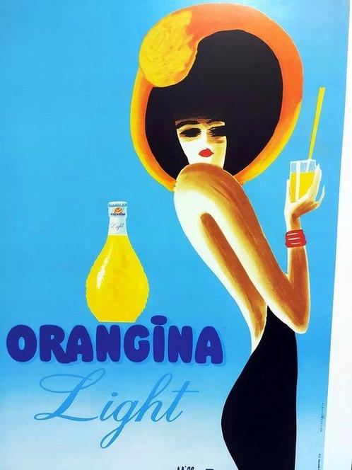 Bernard Villemot - Orangina Light - Est Arrivé!  Publicis, Antiek en Kunst, Kunst | Tekeningen en Fotografie