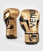 Venum Elite Bokshandschoenen Microfiber Goud Zwart, Verzenden, Nieuw, Bokshandschoenen