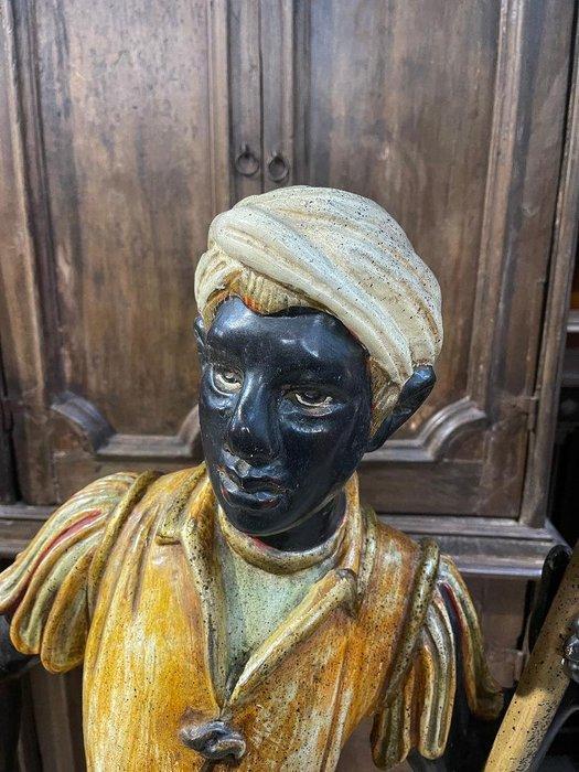 Lantaarn - Grote Veneziaanse Moor - Veelkleurig hout en glas, Antiquités & Art, Antiquités | Meubles | Chaises & Canapés