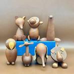 Senshukai  - Speelgoed meubels 7 Vintage wooden animals
