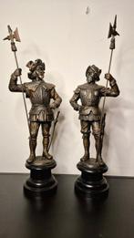 Beeld, set (2) “The Cavaliers” - 3,3 kg - 54 cm - Spelter, Antiek en Kunst