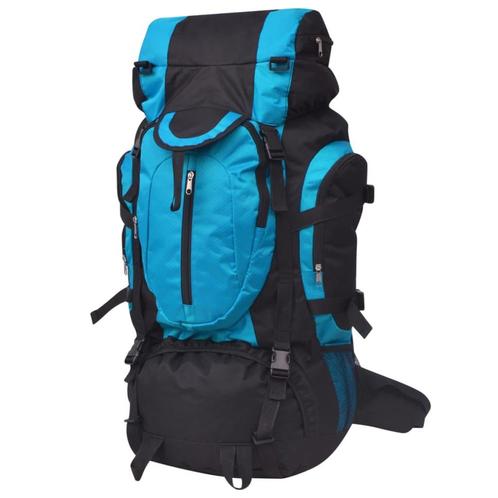 vidaXL Rugzak hiking XXL 75 L zwart en blauw, Bijoux, Sacs & Beauté, Sacs | Sacs à dos, Envoi