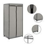 vidaXL Kledingkast 75x50x160 cm grijs, Huis en Inrichting, Kasten | Kleerkasten, Verzenden, Nieuw