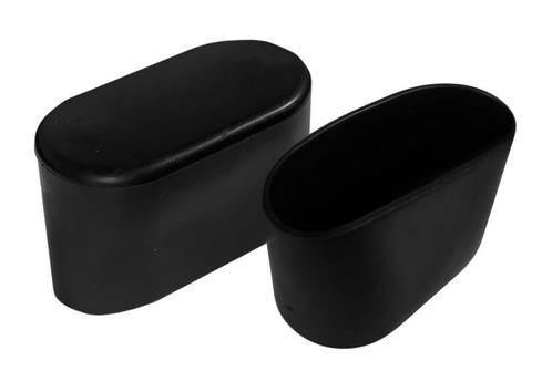 Flexibele stoelpootdop (omdop, ovaal, 16x34 mm, zwart) [O-O, Bricolage & Construction, Quincaillerie & Fixations, Envoi
