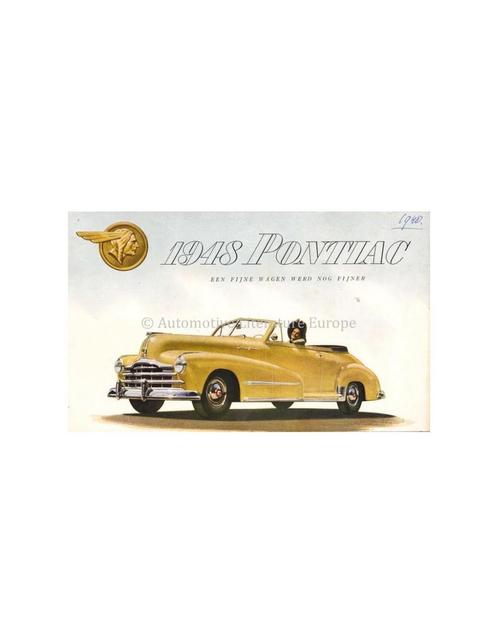 1948 PONTIAC PROGRAMMA BROCHURE NEDERLANDS, Boeken, Auto's | Folders en Tijdschriften, Ophalen of Verzenden