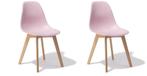 Compacte set van 2 roze eetkamerstoelen - ideaal voor kle..., Huis en Inrichting, Twee, Overige kleuren, Nieuw, Ophalen of Verzenden
