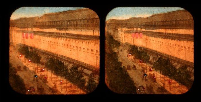 Optisch speelgoed - Stereo card tissue - 1850-1900 - Tissue, Audio, Tv en Foto, Fotocamera's Analoog