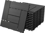 ECD Germany WPC terrastegels 30 x 30 cm/11 stuks = 1 m², ant, Tuin en Terras, Verzenden, Nieuw