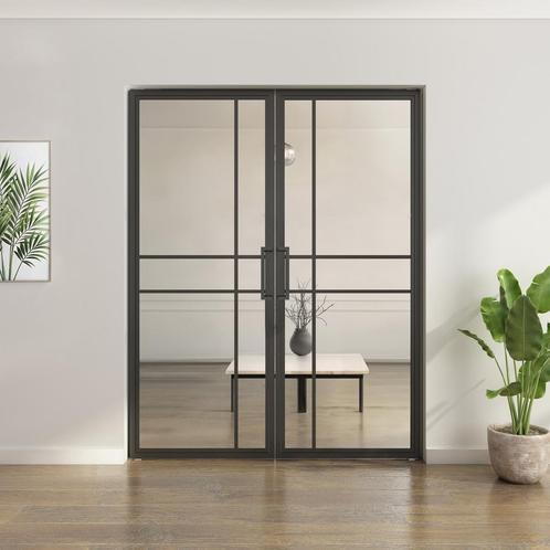 Dubbele stalen taatsdeur 6 Vlaks  Helder glas Luxe design, Doe-het-zelf en Bouw, Deuren en Vliegenramen, Nieuw, Metaal, Overige typen
