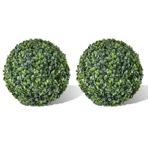 vidaXL Kunstplanten buxusbol 2 st 35 cm, Maison & Meubles, Accessoires pour la Maison | Plantes & Fleurs artificielles, Envoi