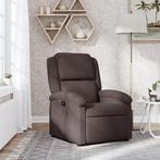 Verstelbare Fauteuil Stof Donkerbruin | Retour Deal | 40%..., Huis en Inrichting, Fauteuils, Verzenden, Nieuw, Minder dan 75 cm